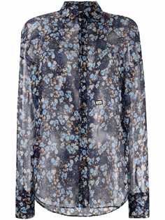 Dsquared2 шелковая рубашка с цветочным принтом