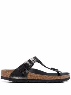 Birkenstock шлепанцы Gizeh с эффектом кракле