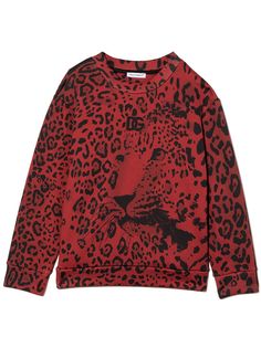 Dolce & Gabbana Kids толстовка с леопардовым принтом