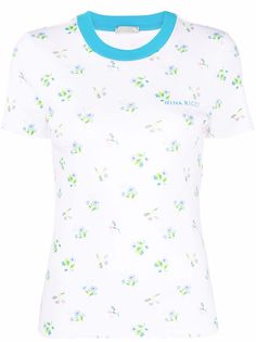 Nina Ricci футболка с цветочным принтом