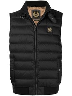 Belstaff стеганый жилет с нашивкой-логотипом