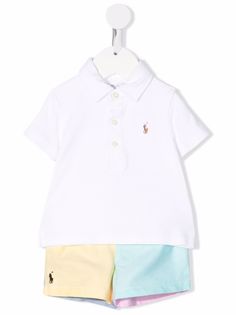 Ralph Lauren Kids комплект из футболки и шортов в стиле колор-блок
