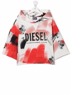 Diesel Kids укороченное худи с логотипом