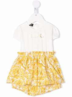 Versace Kids платье-футболка с контрастной юбкой