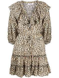 Blugirl платье с оборками и леопардовым принтом