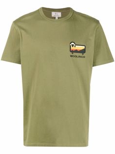 Woolrich футболка с нашивкой-логотипом