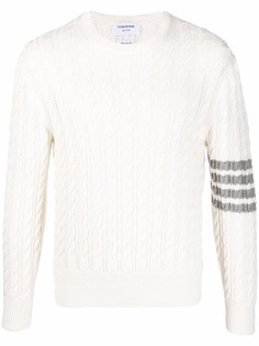 Thom Browne джемпер фактурной вязки с полосками 4-Bar
