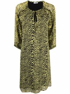 LIU JO платье-трапеция с зебровым принтом