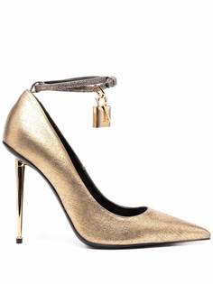 TOM FORD туфли-лодочки Padlock 115 с эффектом металлик