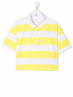 MSGM Kids рубашка поло с вышитым логотипом