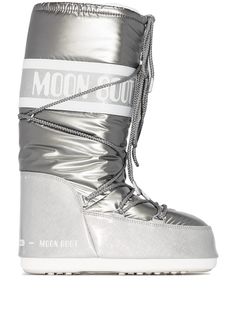 Moon Boot сапоги Icon Pillow с эффектом металлик