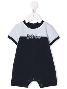 BOSS Kidswear комбинезон с короткими рукавами и логотипом