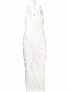 Alexandre Vauthier платье с вырезом халтер и сборками