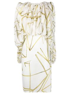 Rick Owens драпированное платье с принтом
