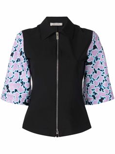 Nina Ricci блузка на молнии с цветочным принтом