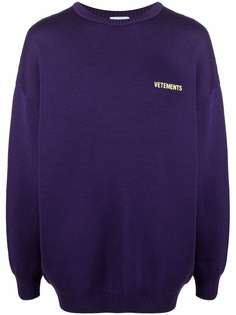 VETEMENTS свитер оверсайз с логотипом