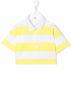 MSGM Kids рубашка поло с вышитым логотипом