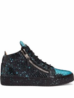Giuseppe Zanotti высокие кеды Kriss с тиснением под кожу крокодила