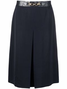 Céline Pre-Owned юбка миди 1970-х годов с поясом