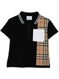 Burberry Kids рубашка поло в клетку Vintage Check