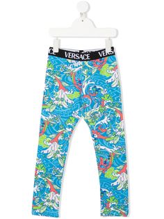 Versace Kids легинсы с графичным принтом