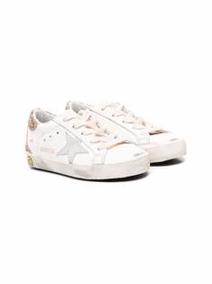 Golden Goose Kids кеды Superstar с блестками