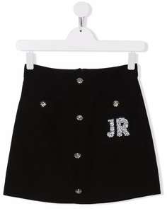 John Richmond Junior юбка мини с вышитым логотипом