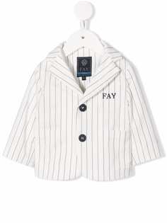 Fay Kids пиджак в полоску с логотипом