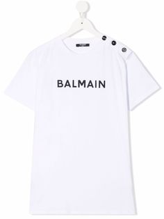 Balmain Kids футболка с логотипом