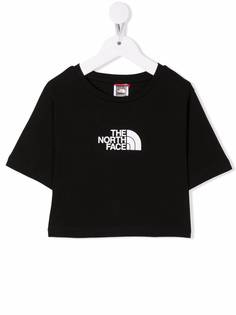 The North Face Kids укороченная футболка с логотипом
