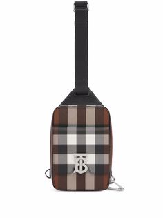 Burberry клетчатая сумка через плечо с монограммой