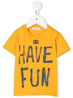 Dolce & Gabbana Kids футболка с принтом Have Fun