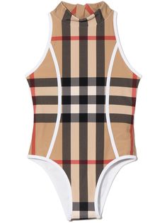 Burberry Kids боди в клетку Vintage Check