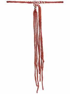 Emporio Sirenuse плетеный ремень с бахромой