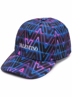 Valentino бейсболка с принтом Neon Optical V