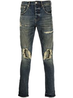 Purple Brand узкие джинсы P002 с прорезями