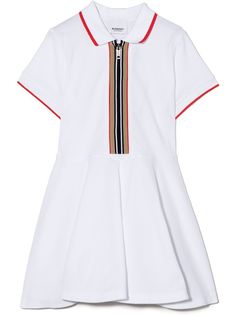 Burberry Kids платье с молнией и отделкой Icon Stripe