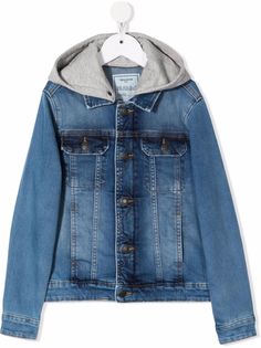 Zadig & Voltaire Kids джинсовая куртка с капюшоном