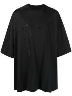 Rick Owens X Champion футболка с вышитым логотипом
