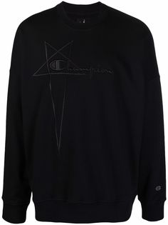 Rick Owens X Champion толстовка с вышитым логотипом