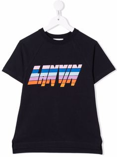 LANVIN Enfant футболка Synthwave с логотипом