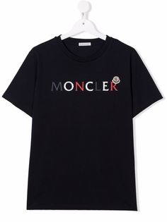 Moncler Enfant футболка с логотипом