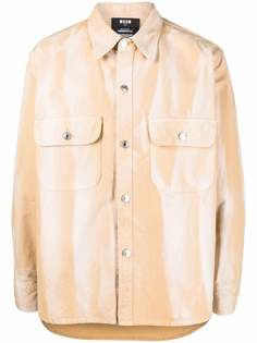 MSGM рубашка с длинными рукавами и накладным карманом