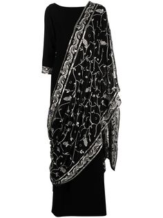 Hamsa by Sharifa Alghanim драпированное платье с пайетками