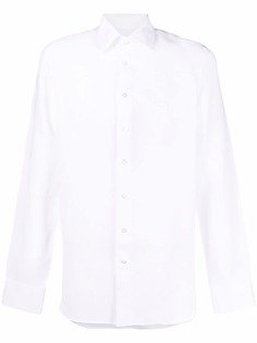ETRO льняная рубашка с вышитым логотипом