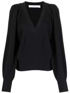 IRO джемпер в рубчик с V-образным вырезом