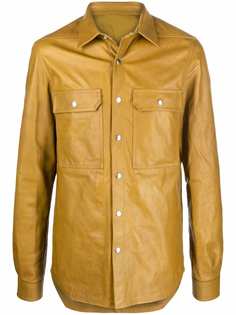 Rick Owens кожаная куртка-рубашка