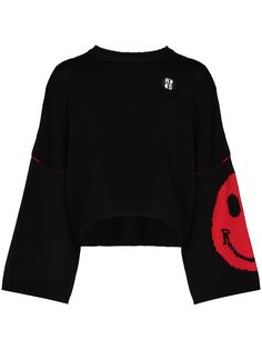 Raf Simons джемпер вязки интарсия из коллаборации с Smiley