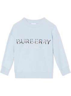 Burberry Kids толстовка с вышитым логотипом и круглым вырезом