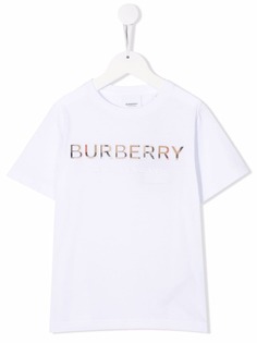 Burberry Kids рубашка с логотипом